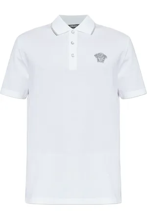 VERSACE Logo-embroidered polo shirt