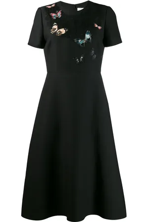 VALENTINO GARAVANI Besticktes Kleid aus Crêpe