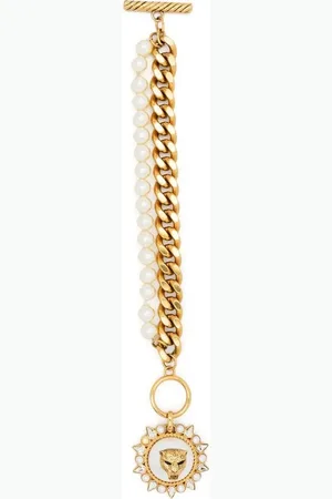 Roberto Cavalli Kettenarmband mit Tigerdetail