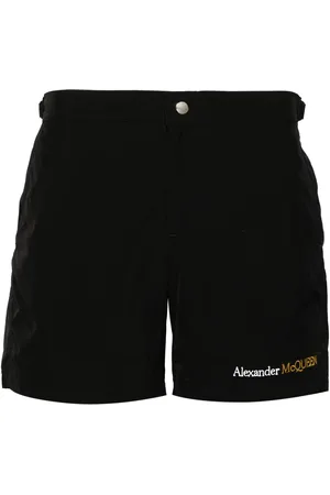 Alexander McQueen Badeshorts mit Logo-Stickerei