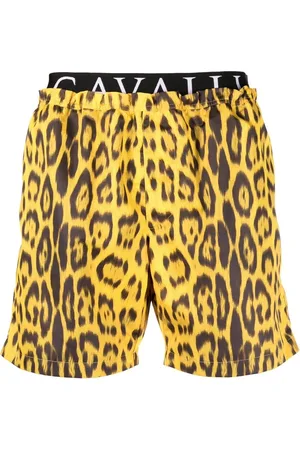 Roberto Cavalli Badeshorts mit Leoparden-Print