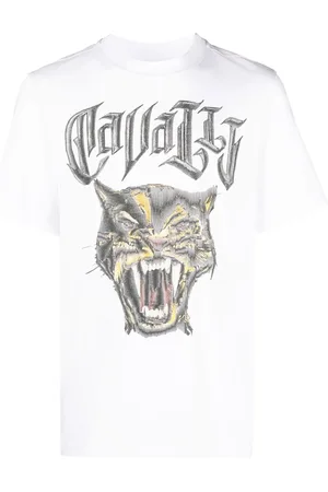 Roberto Cavalli T-Shirt mit Panther-Print