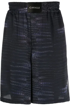 Roberto Cavalli Knielange Shorts mit Kroko-Print