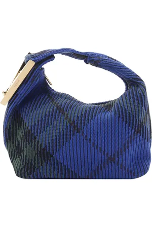 Burberry 2023-2024 mini Nova Check Knit Peg Reisetasche