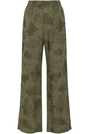 Golden Goose Gerade Hose mit Blumenstickerei