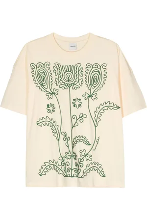 Nanushka Wren T-Shirt mit Blumenstickerei