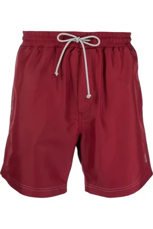 Brunello Cucinelli Badeshorts mit Logo-Stickerei
