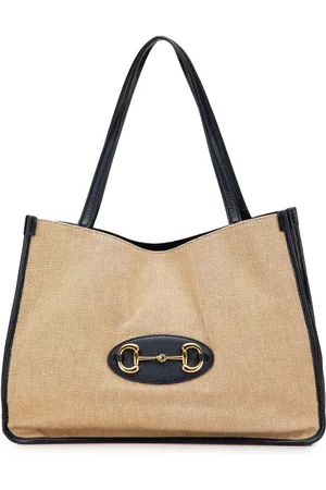 Gucci 2016-2024 mittelgroße Horsebit 1955 Tote Bag aus Canvas