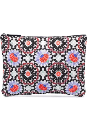 CHANEL 2014-2015 mittelgroße Paris Dubai Clutch aus Canvas mit Print