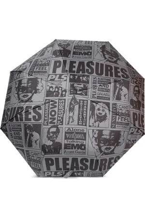 Pleasures Regenschirm mit Zeitungs-Print