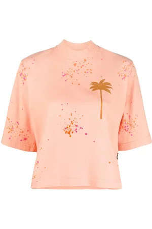 Palm Angels Cropped-T-Shirt mit Palmen-Print