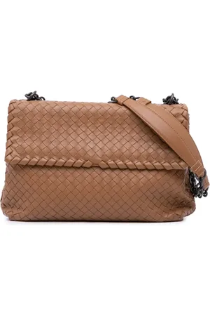 Bottega Veneta 2012-2024 mittelgroße Intrecciato Olimpia Schultertasche aus Nappaleder