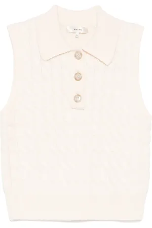 Frame Poloshirt mit Zopfmuster