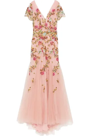 Costarellos Mittellanges Tüllkleid