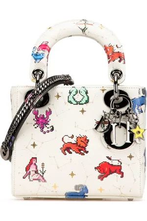Dior 2022 mini Pixel Zodiac Lady Dior Satchel-Tasche aus Kalbsleder