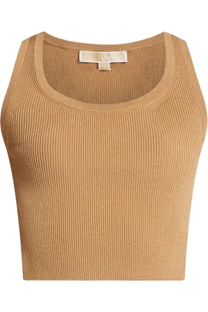 Michael Kors Fein geripptes Cropped-Tanktop