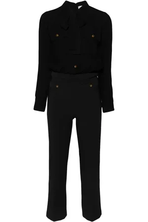 Elisabetta Franchi Krepp-Jumpsuit mit Schal