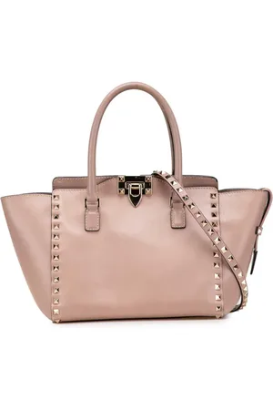 VALENTINO GARAVANI 2000-2017 kleine Rockstud Double Handle Tote Satchel-Tasche aus Leder
