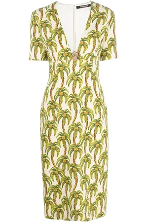 Roberto Cavalli Kleid mit Palmen-Print