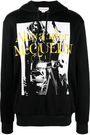 Alexander McQueen Langärmeliger Hoodie mit Logo-Print