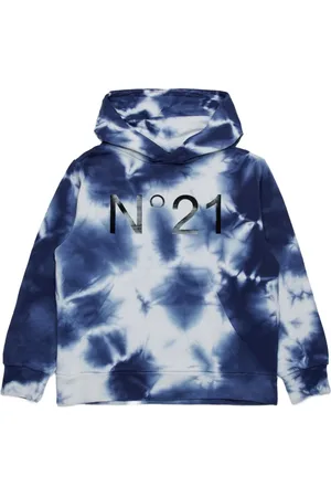 Nº21 Hoodie mit Batikmuster