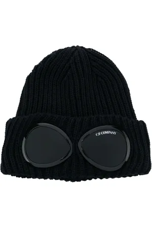 C.P. Company Gerippte Mütze mit Goggle-Detail