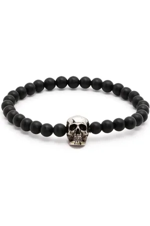 Alexander McQueen Perlenarmband mit Totenkopf