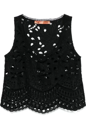 ERMANNO SCERVINO Top mit Lochstickerei