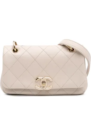 CHANEL 2020 mittelgroße Twist Chain Flap Umhängetasche mit Emaille-CC