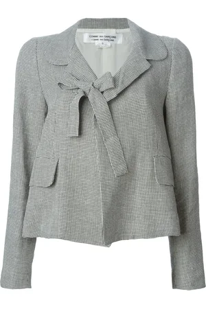 Comme des Garçons Jacke mit Hahnentrittmuster und Schleife