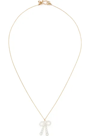 SOPHIE BILLE BRAHE 14kt Bow Simple Gelbgoldhalskette mit Anhänger