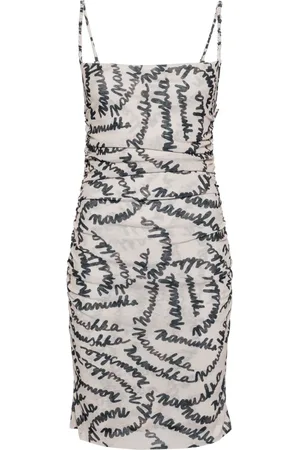 Nanushka Adie Minikleid mit Logo-Print