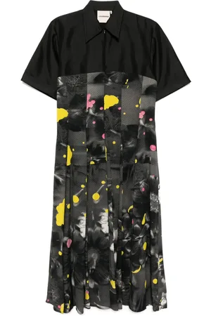 LOVEBIRDS Ausgestelltes Midikleid mit lockerem Schnitt