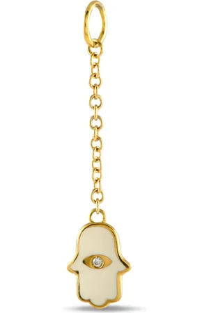Aaron Basha 18kt Hamsa Gelbgoldanhänger mit Diamant