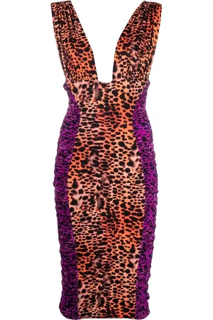 Roberto Cavalli Kleid mit Leoparden-Print