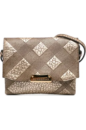 Burberry 2000-2017 Langley Umhängetasche mit Grain Check