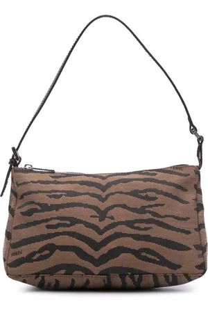 Fendi 2000-2010 Pochette Schultertasche mit Tiger-Print