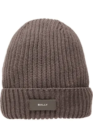 Bally Gerippte Beanie mit Logo-Applikation