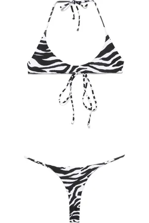 The Attico Bikini mit Zebra-Print