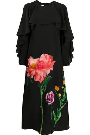 VALENTINO GARAVANI Midikleid mit Blumen-Print