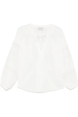 Ermanno Firenze Bluse mit Stickerei