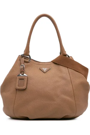 Prada 2000-2024 offene Vitello Daino Convertible Tote Satchel-Tasche