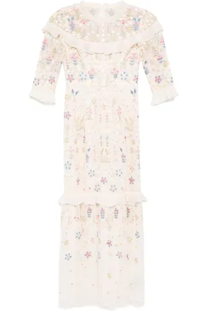 Needle & Thread Abendkleid mit Blumenstickerei