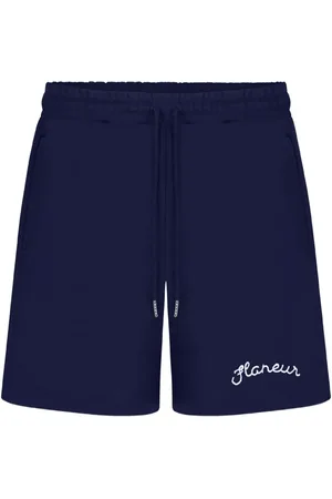 FLÂNEUR Logo-embroidered track shorts