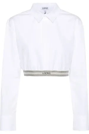 Loewe Cropped-Hemd mit Logo-Bund