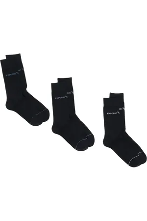 Emporio Armani Intarsien-Socken mit Logo (3er-Set)