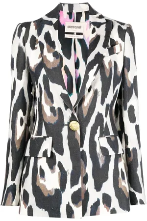 Roberto Cavalli Blazer mit Animal-Print
