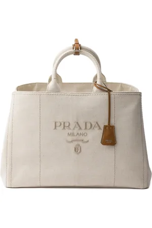 Prada Shopper mit Logo-Stickerei