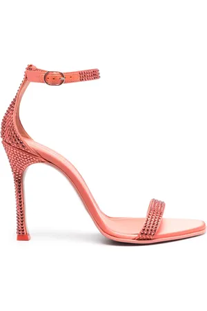 Amina Muaddi Sandalen mit Kristallen