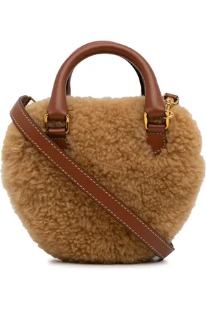 Céline 2021 Heart Satchel-Tasche aus Shearling